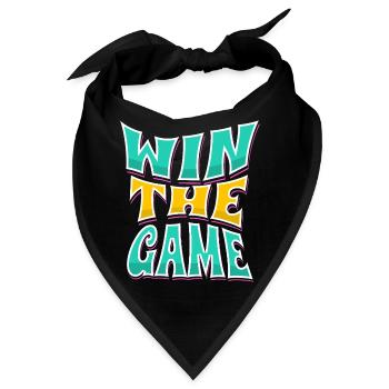 Sieg im Spiel – nur Gewinnen zählt - Bandana - Schwarz - Vorne