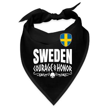 Schweden Nordischer Geist - Bandana - Schwarz - Vorne