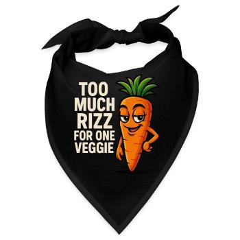 Zu viel Rizz für eine Karotte - Bandana - Schwarz - Vorne