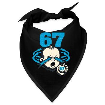 67 six seven - gen z - Bandana - Schwarz - Vorne