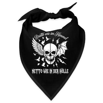 Brutto Wie Im Himmel Netto Wie In Der Hölle - Bandana - Schwarz - Vorne