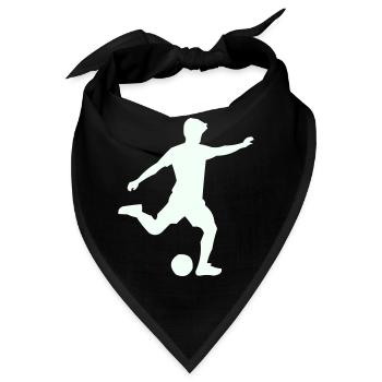 Kicker-Silhouette im Sprung - Bandana - Schwarz - Vorne