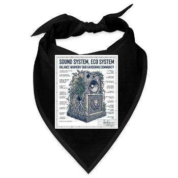 Reggae Soundsystem Eco - Bandana - Schwarz - Vorne