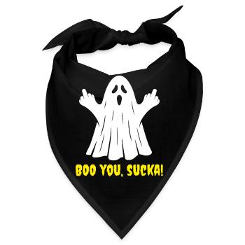 Lustig, buh! Halloween-Geist - Bandana - Schwarz - Vorne