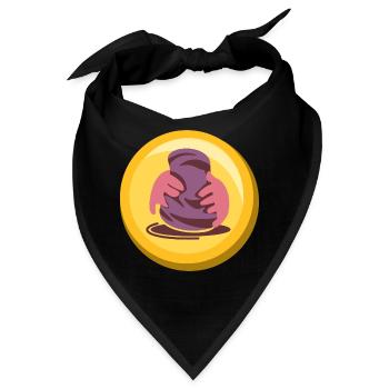 Töpfern Sticker Gold Medalie Icon - Bandana - Schwarz - Vorne