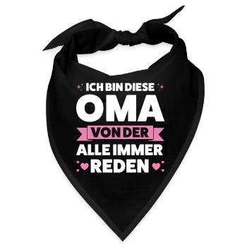 Oma Großmutter Enkelkind Geschenk - Bandana - Schwarz - Vorne