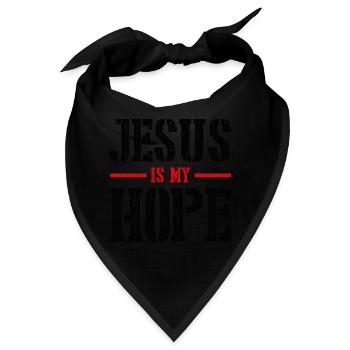 Jesus ist meine Hoffnung - Bandana - Schwarz - Vorne