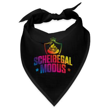 Scheißegal modus bunt - Bandana - Schwarz - Vorne