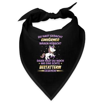 Bestatter Bestatterin Bestatten Beruf Spruch - Bandana - Schwarz - Vorne