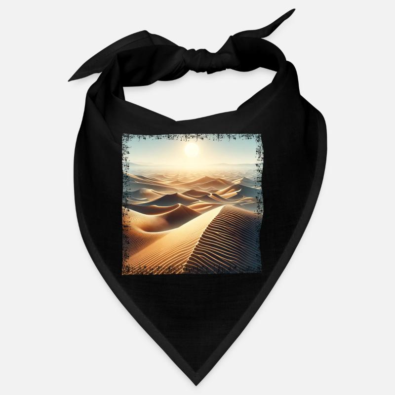 Coucher de soleil dans le désert du Sahara - Bandana - noir