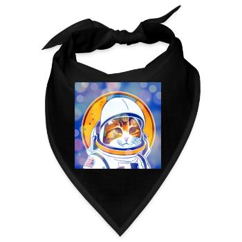 Astro-Katze - Bandana - Schwarz - Vorne
