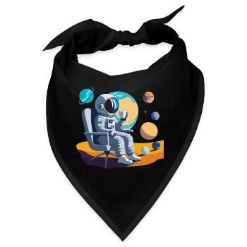 Interstellare Kaffeepause - Bandana - Schwarz - Vorne