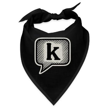 Lustiges Texten Introvertiert – K Sprechblase - Bandana - Schwarz - Vorne