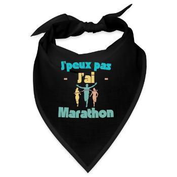 Ich kann keinen Marathon - Bandana - Schwarz - Vorne