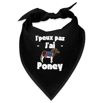 Ich kann nicht, ich kann Pony haben - Bandana - Schwarz - Vorne