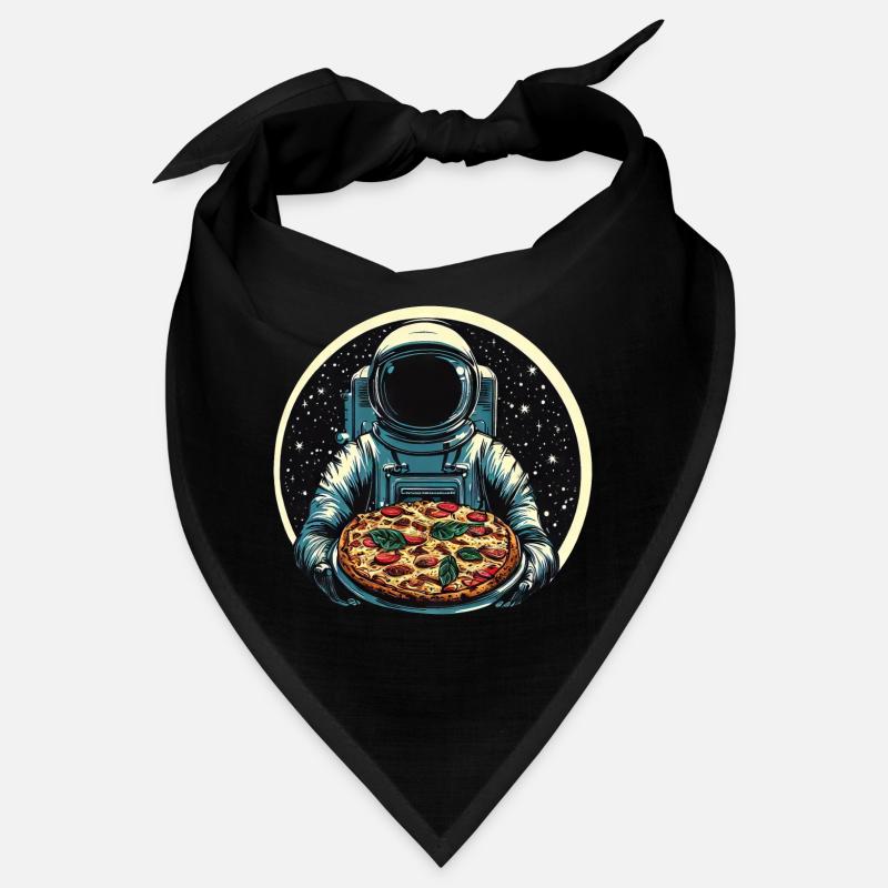 Astronaut with salami pizza space design Bandana
