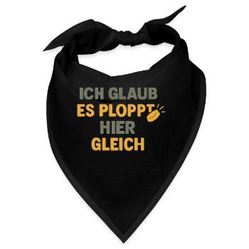 Ploppt gleich - Bandana - Schwarz - Vorne