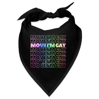 Move I'm gay in rainbow font for pride month 2023 - Bandana - Schwarz - Vorne