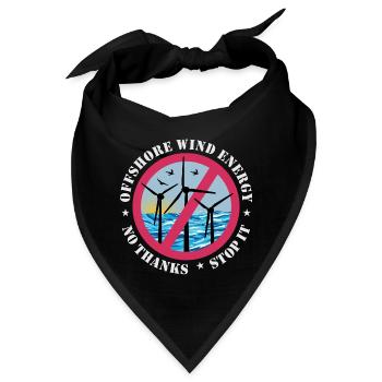 Offshore Windenergie Nein Danke - Bandana - Schwarz - Vorne