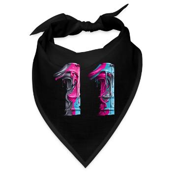 NR. 11 NUMMER 11 COOL 11. GEBURTSTAG - Bandana - Schwarz - Vorne
