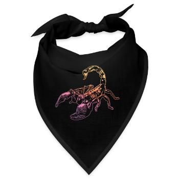 Coole Skorpion-Insektenskizze Grafik Skorpion-Liebhaber - Bandana - Schwarz - Vorne