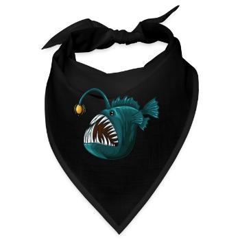 Anglerfisch Tiefsee - Bandana - Schwarz - Vorne