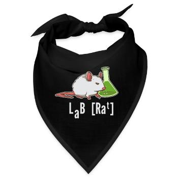 Lab Rat Science Wissenschaftler Labor Laborant - Bandana - Schwarz - Vorne