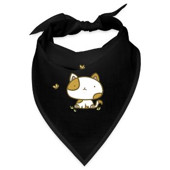 Süße Katze - Bandana - Schwarz - Vorne