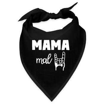 Mama mal Zwei 2 Kinder Mutter - Bandana - Schwarz - Vorne