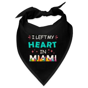 Ich habe mein Herz in Miami gelassen - Bandana - Schwarz - Vorne