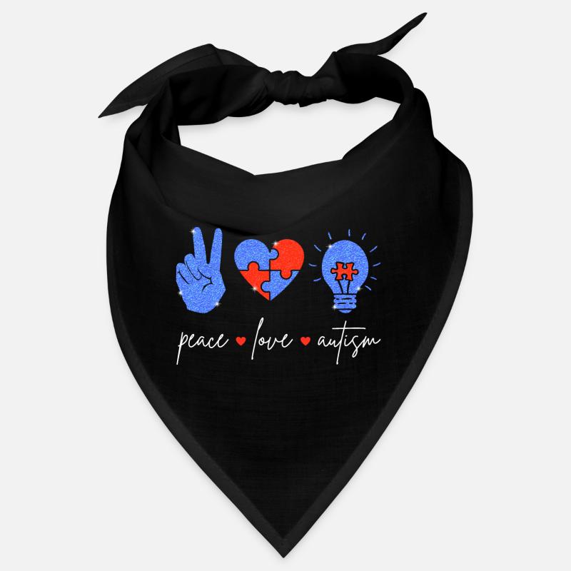 Peace Love Autisme I Bandana