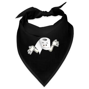 Toilettenpapier ratlos - Bandana - Schwarz - Vorne