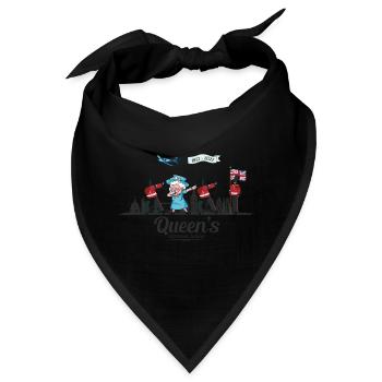 Dabbing British Queen Monarchy Platin-Jubiläum - Bandana - Schwarz - Vorne