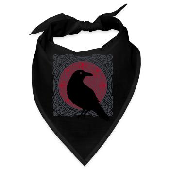 Rabe Nordische Mythologie Kelten Geschenk - Bandana - Schwarz - Vorne