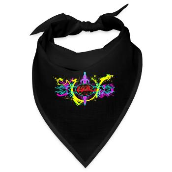 L.Gor Dolch Farbklecks - Bandana - Schwarz - Vorne