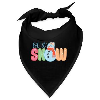 Lass es schneien lustiger Schneemann Winter Weihnachtsgeschenk - Bandana - Schwarz - Vorne