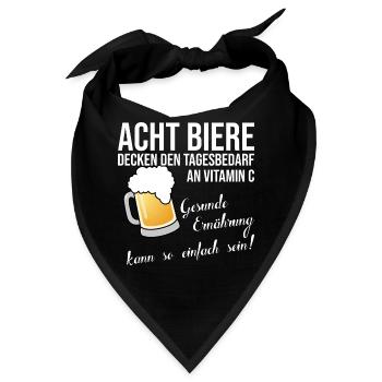 Acht Biere Vitamin C - Bandana - Schwarz - Vorne