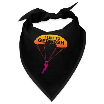 Fallschirmspringen Skydiving Base Jumping Sport - Bandana - Schwarz - Vorne