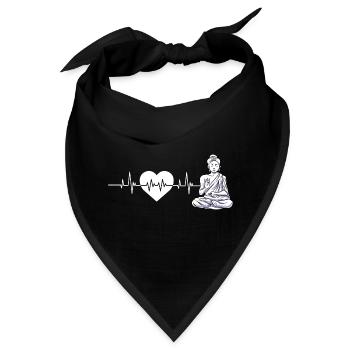 Buddha Yoga Herzschlag Hinduismus Meditation - Bandana - Schwarz - Vorne