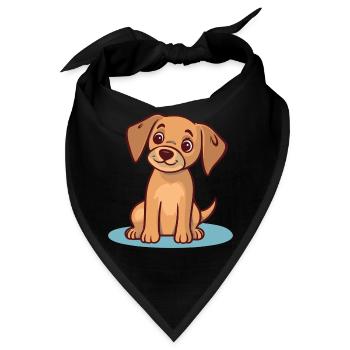 Niedliches Hundedesign für Hundebesitzer - Bandana - Schwarz - Vorne