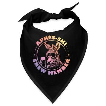 Esel Apres Ski Team Spruch Bunt - Bandana - Schwarz - Vorne