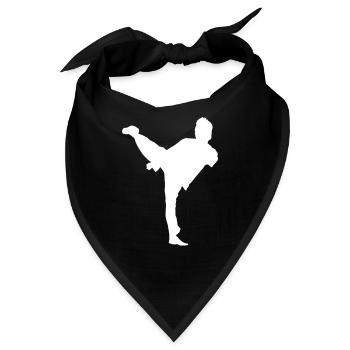 Bruce Lee White Shadow Side Kick - Bandana - Schwarz - Vorne
