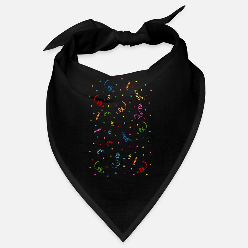 Konfetti Luftschlangen  - Bandana - Schwarz