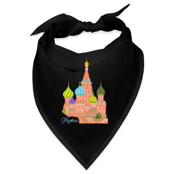 Moskau Basilius Kathedrale - Bandana - Schwarz - Vorne