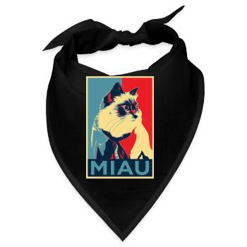 babybell Katze - Miau - Obama-Style - Bandana - Schwarz - Vorne