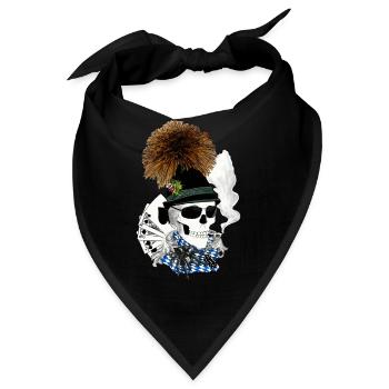 Bayern-skull - Bandana - Schwarz - Vorne