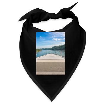 Deutsches Eck Koblenz Rhein & Mosel Poster - Bandana - Schwarz - Vorne