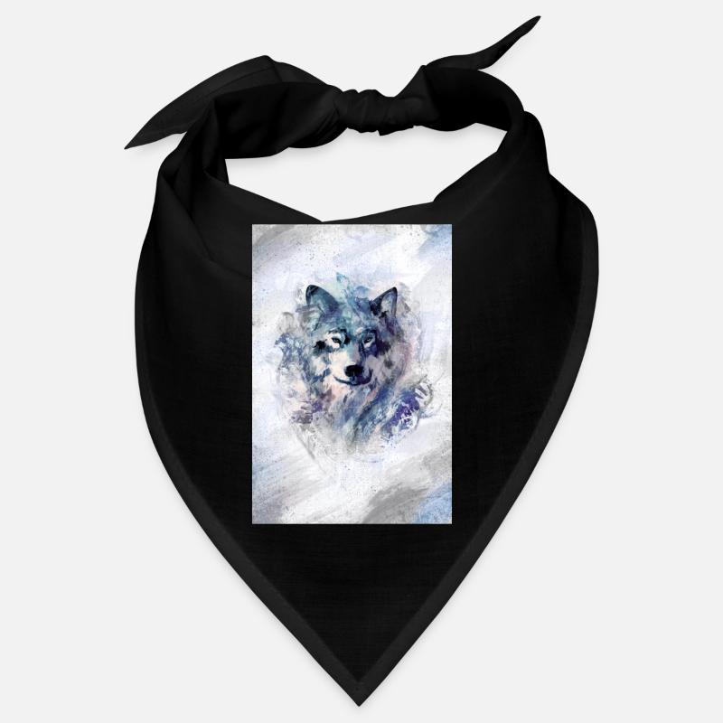 Wolf in a snowstorm grey version Bandana