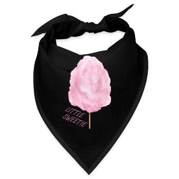Rosa Zuckerwatte Süßigkeit auf dem Rummel - Bandana - Schwarz - Vorne