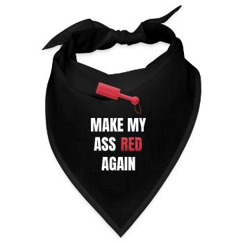 Make My Ass Red again Kinky Paddle BDSM leather - Bandana - Schwarz - Vorne
